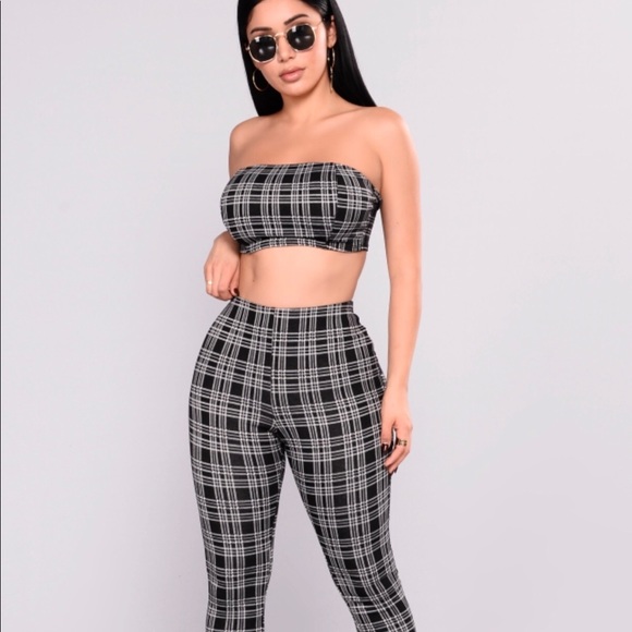 Fashion Nova Pants - Black and White Matching Set